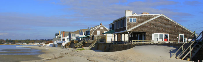Panoramic Old Saybrook Connecticut waterfront shoreline view