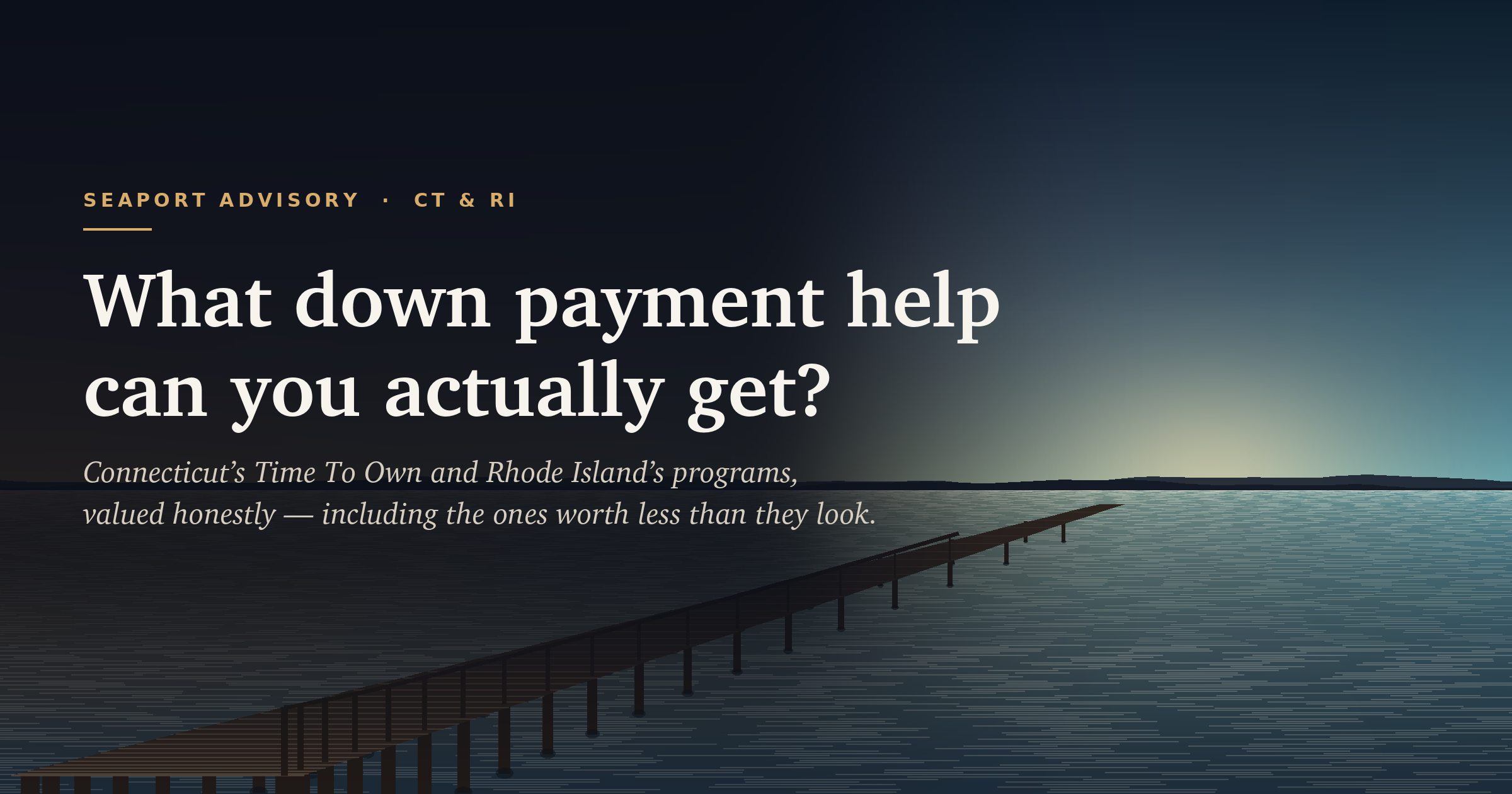 Down Payment Assistance Eligibility tool by Seaport Advisory